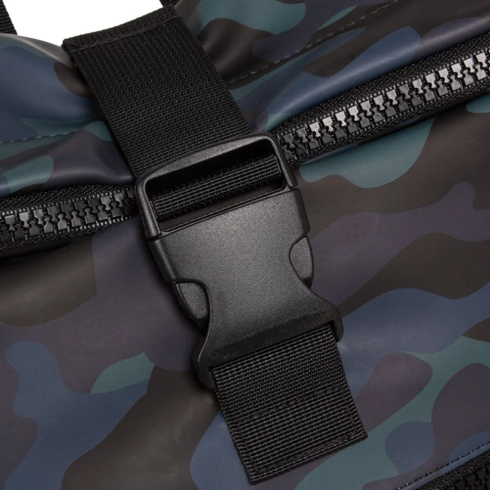 New Rebels Mart New York Camouflage Army Dunkel 21L Rucksack Rolltop Wasserabweisend Laptop 15.6"