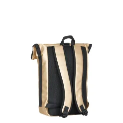 New Rebels Mart New York Metallic Gold 21L Rucksack Rolltop Wasserabweisend Laptop 15.6