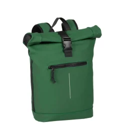 New Rebels Mart New York Dunkelgrün 21L Rucksack Rolltop Wasserabweisend Laptop 15.6"