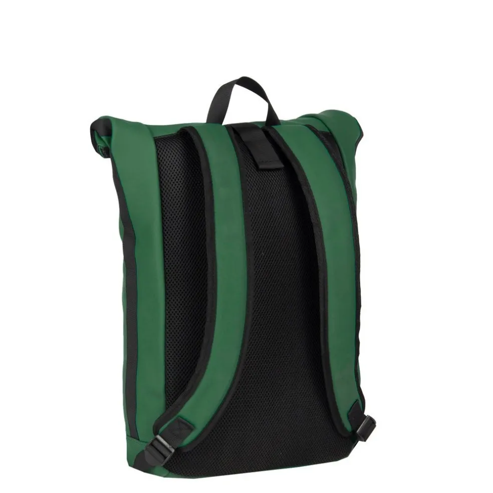 New Rebels Mart New York Dunkelgrün 21L Rucksack Rolltop Wasserabweisend Laptop 15.6"