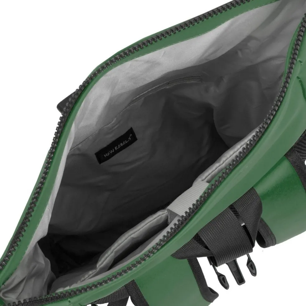 New Rebels Mart New York Dunkelgrün 21L Rucksack Rolltop Wasserabweisend Laptop 15.6"