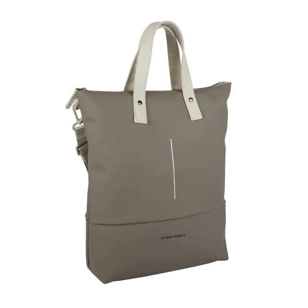 New Rebels Matteo Trenton Taupe 18L Rucksack Shopper Wasserabweisend