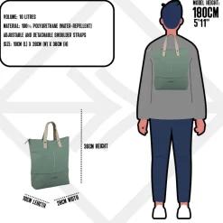 New Rebels Matteo Trenton Salie Grün 18L Rucksack Shopper Wasserabweisend