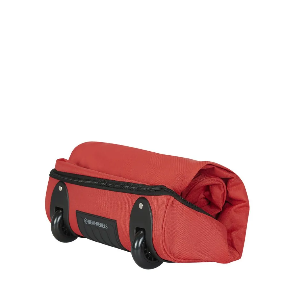 New Rebels Nevada Newark Rot 110L Rollbarer Trolley Reisetasche Wasserabweisend
