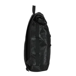 New Rebels New York Droplets Rolltop Rucksack Schwartz – Wasserabweisend – 21 Liter – Laptopfach