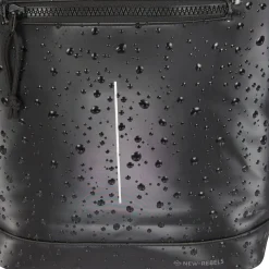 New Rebels New York Droplets Rolltop Rucksack Schwartz – Wasserabweisend – 21 Liter – Laptopfach