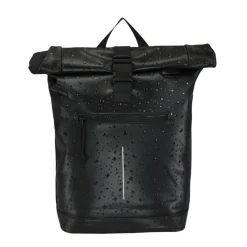 New Rebels New York Droplets Rolltop Rucksack Schwartz – Wasserabweisend – 21 Liter – Laptopfach
