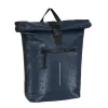 New Rebels New York Droplets Rolltop Rucksack Marineblau Wasserabweisend  21 Liter Laptopfach