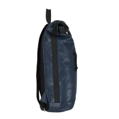 New Rebels New York Droplets Rolltop Rucksack Marineblau Wasserabweisend  21 Liter Laptopfach