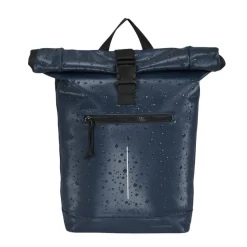 New Rebels New York Droplets Rolltop Rucksack Marineblau Wasserabweisend  21 Liter Laptopfach
