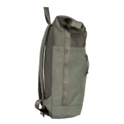 New Rebels New York Ribbi Rolltop Rucksack 17-21 l Schulranzen & Arbeitstasche Rippstoff-Laptop-Rucksack 15,6 Zoll Salbeigrün