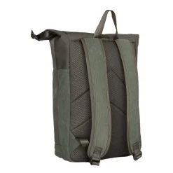 New Rebels New York Ribbi Rolltop Rucksack 17-21 l Schulranzen & Arbeitstasche Rippstoff-Laptop-Rucksack 15,6 Zoll Salbeigrün