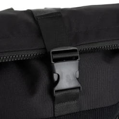 New Rebels New York Ribbi Rolltop Rucksack 17–21L Schulrucksack & Arbeitstasche Rippstoff Laptop Rucksack 15,6 Zoll Schwarz