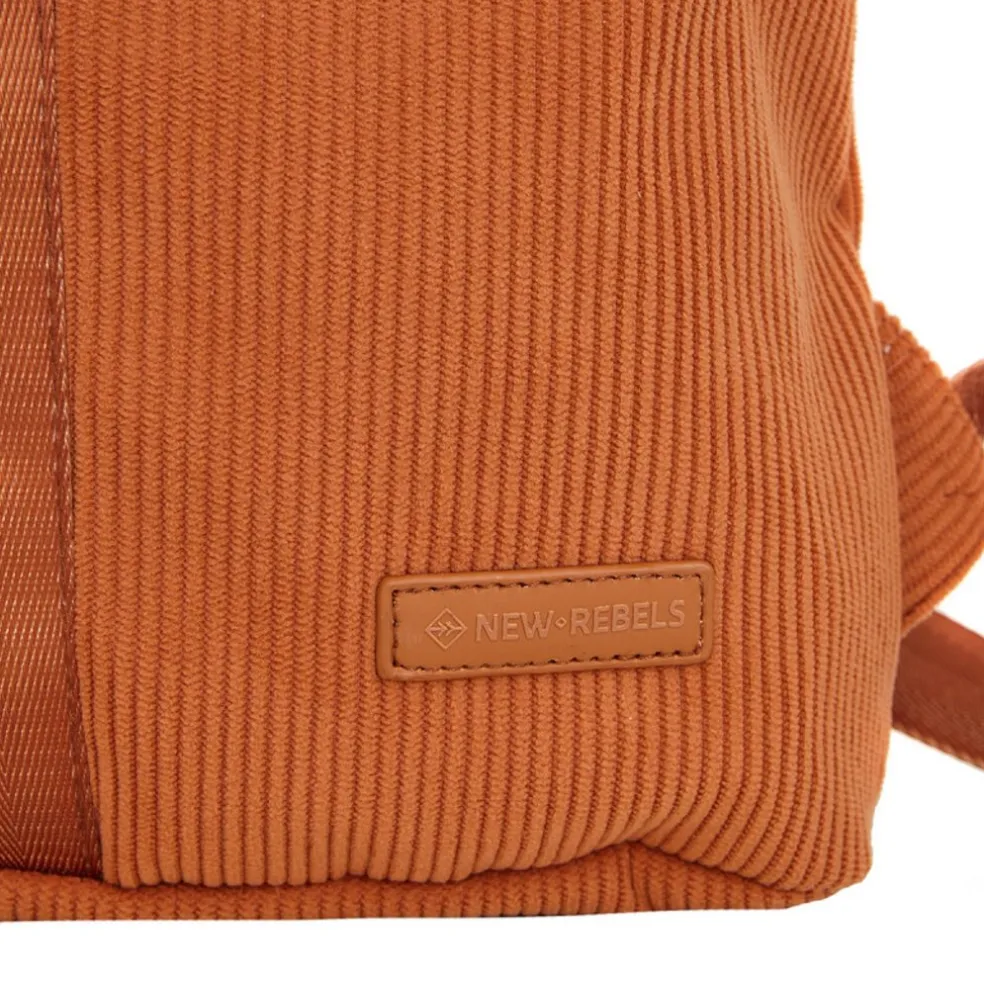 New Rebels Ribbi Los Angeles Rolltop Rucksack Mini Coffee Brown – 13 l