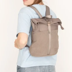 New Rebels Ribbi Los Angeles Rolltop Rucksack Mini Taupe – 13 l