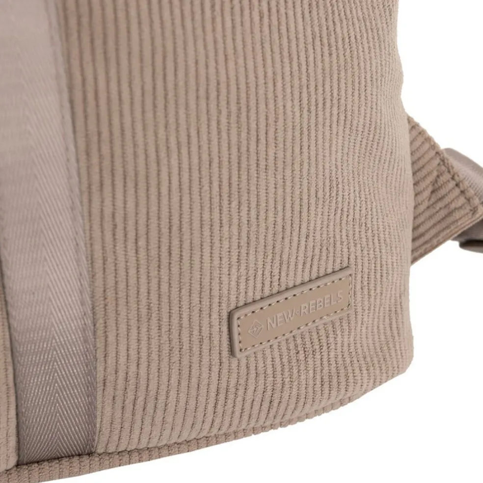 New Rebels Ribbi Los Angeles Rolltop Rucksack Mini Taupe – 13 l