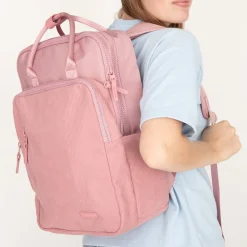 New Rebels Ribbi Milwaukee – Laptoptasche Schultasche Arbeitstasche 15,6 Zoll Laptopfach Rucksack Rib Fabric 18L Old Pink