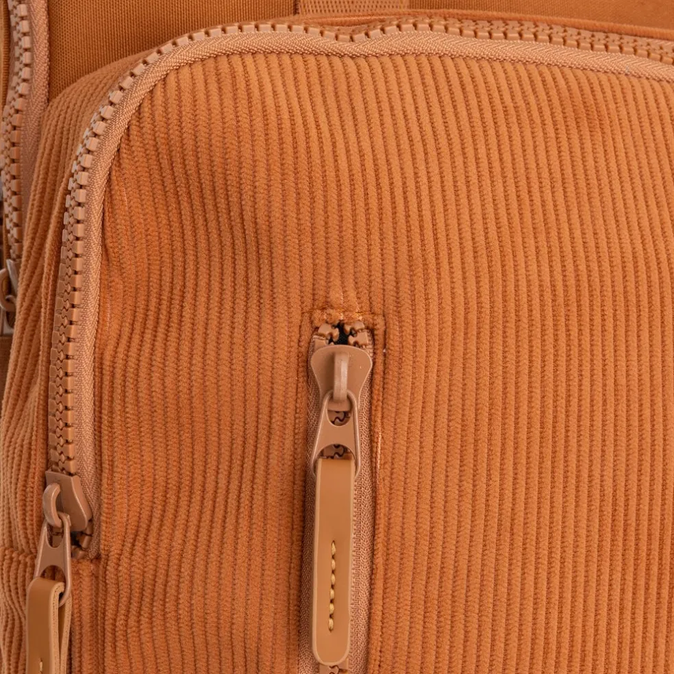 New Rebels Ribbi Milwaukee – Laptoptasche Schultasche Arbeitstasche 15,6 Zoll Laptopfach Rucksack Rib Fabric 18L Coffee Brown