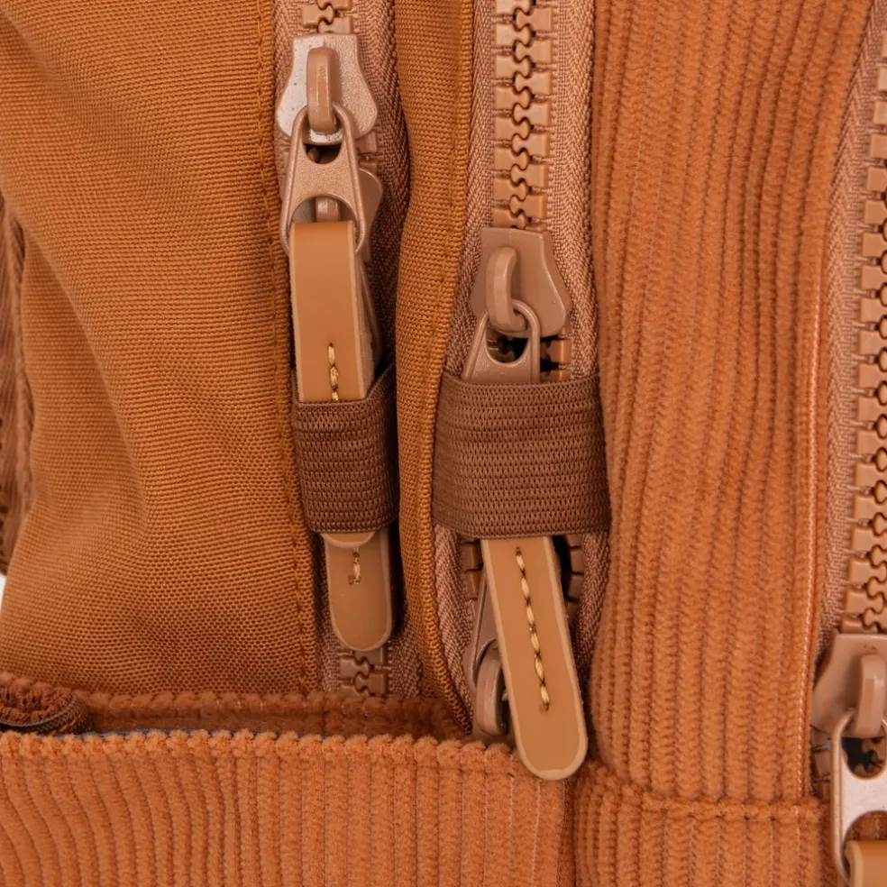 New Rebels Ribbi Milwaukee – Laptoptasche Schultasche Arbeitstasche 15,6 Zoll Laptopfach Rucksack Rib Fabric 18L Coffee Brown
