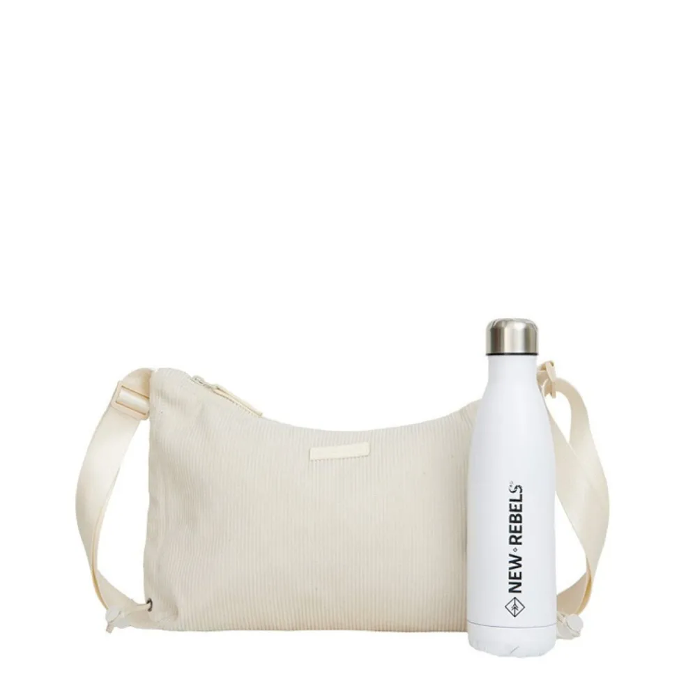 New Rebels Ribbi Rose Umhängetasche 6,1 l Rippstoff Polyester – Bequeme Crossbody-Tasche für den Alltag – Beige