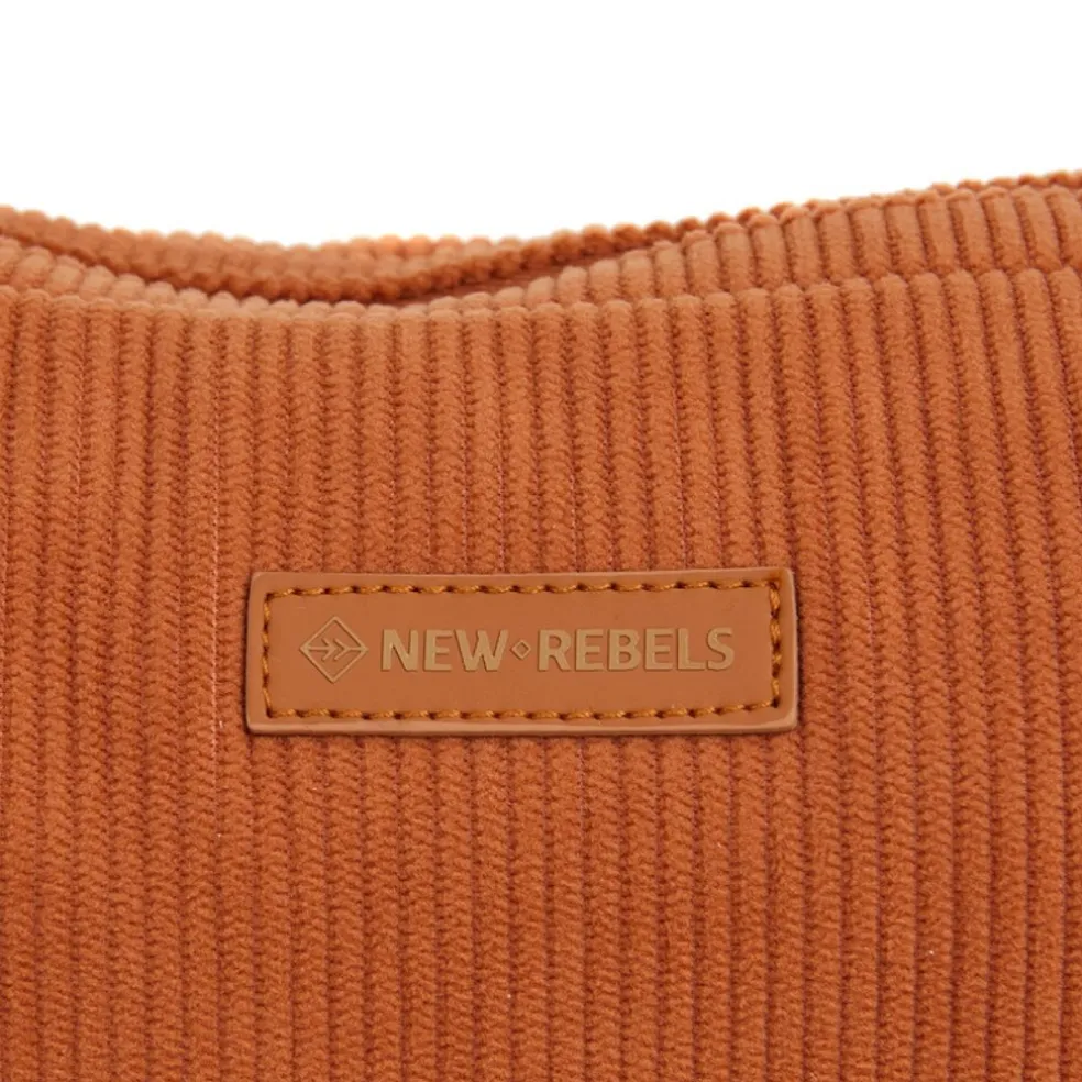 New Rebels Ribbi Rose Umhängetasche 6,1 l Rippstoff Polyester – Bequeme Crossbody-Tasche für den Alltag – Coffee Brown