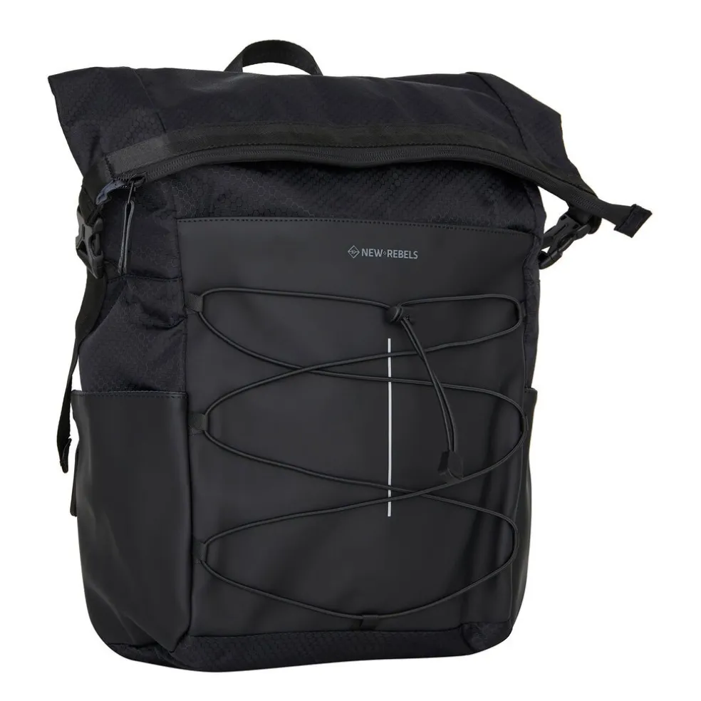 New Rebels Trondheim Windsor Rolltop Rucksack Schwarz