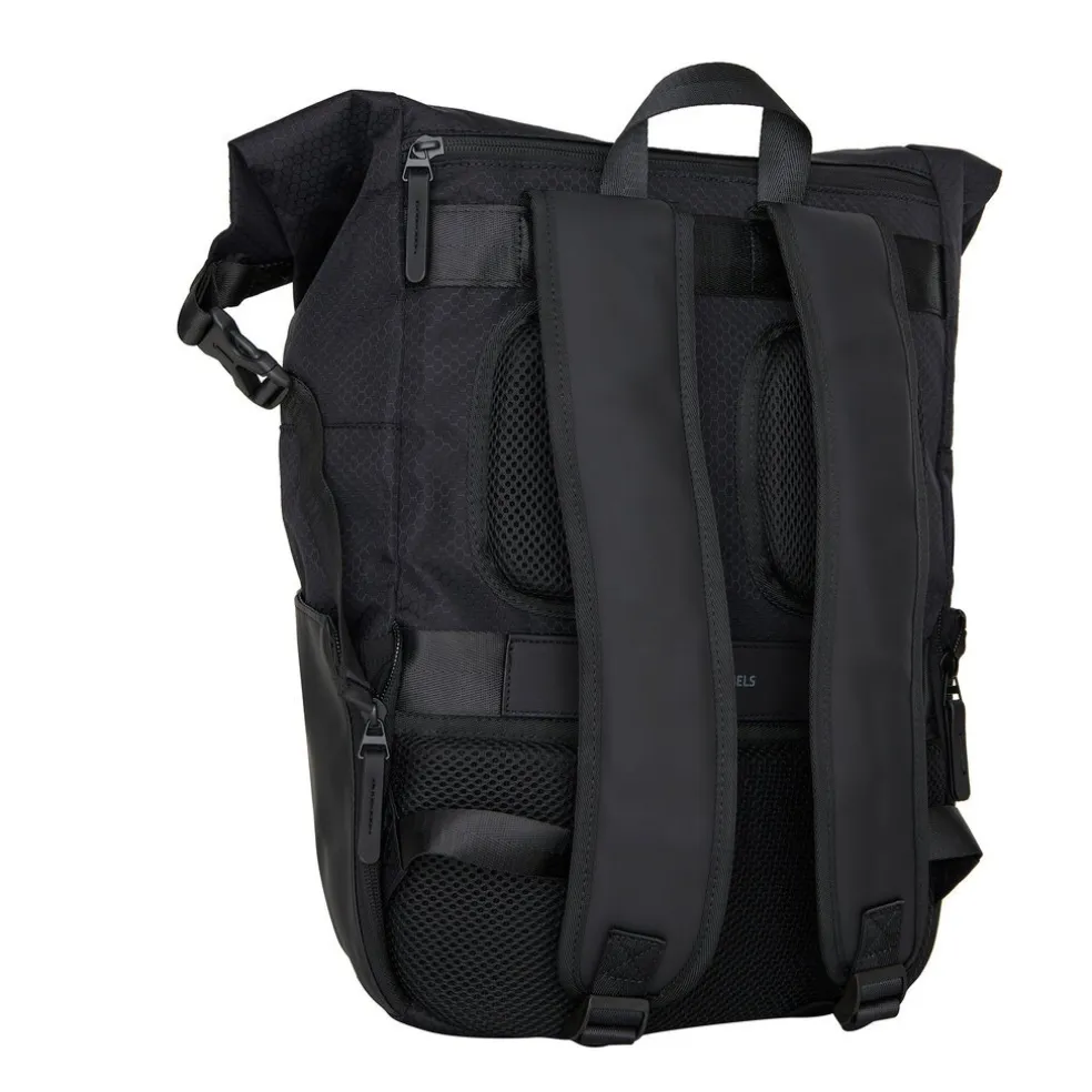 New Rebels Trondheim Windsor Rolltop Rucksack Schwarz