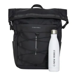 New Rebels Trondheim Windsor Rolltop Rucksack Schwarz