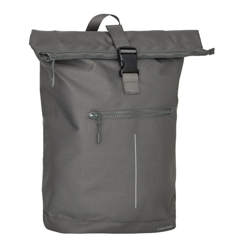 New Rebels Valor New York anthrazitgrau 21L Rucksack Rolltop Wasserabweisend Laptop 15,6 Zoll