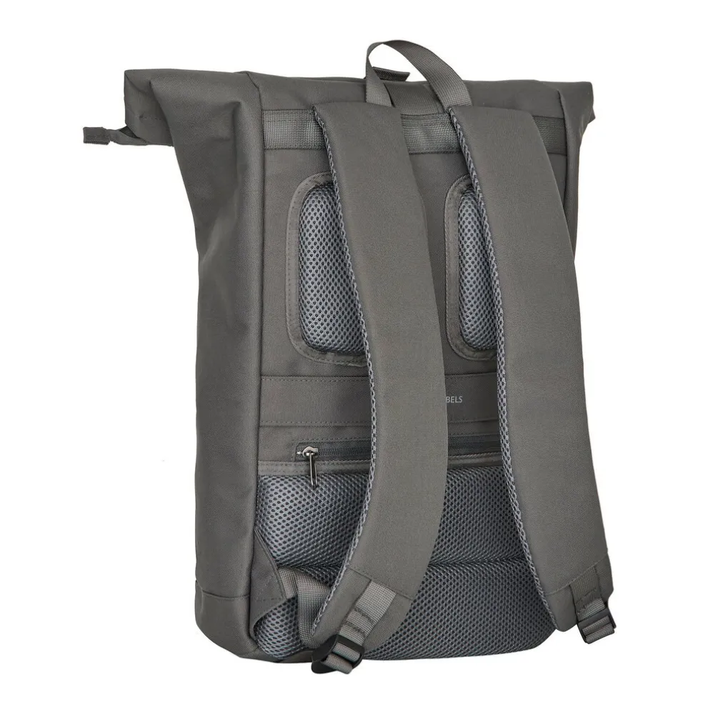 New Rebels Valor New York anthrazitgrau 21L Rucksack Rolltop Wasserabweisend Laptop 15,6 Zoll