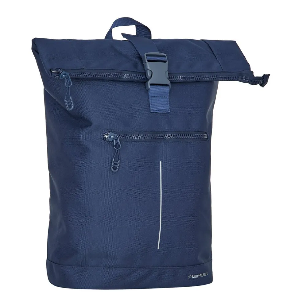 New Rebels Valor New York Marine blau 21L Rucksack Rolltop Wasserabweisend Laptop 15,6“