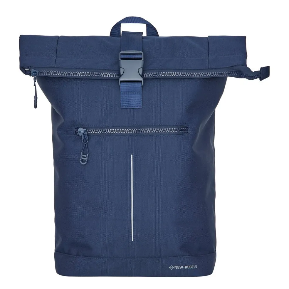 New Rebels Valor New York Marine blau 21L Rucksack Rolltop Wasserabweisend Laptop 15,6“