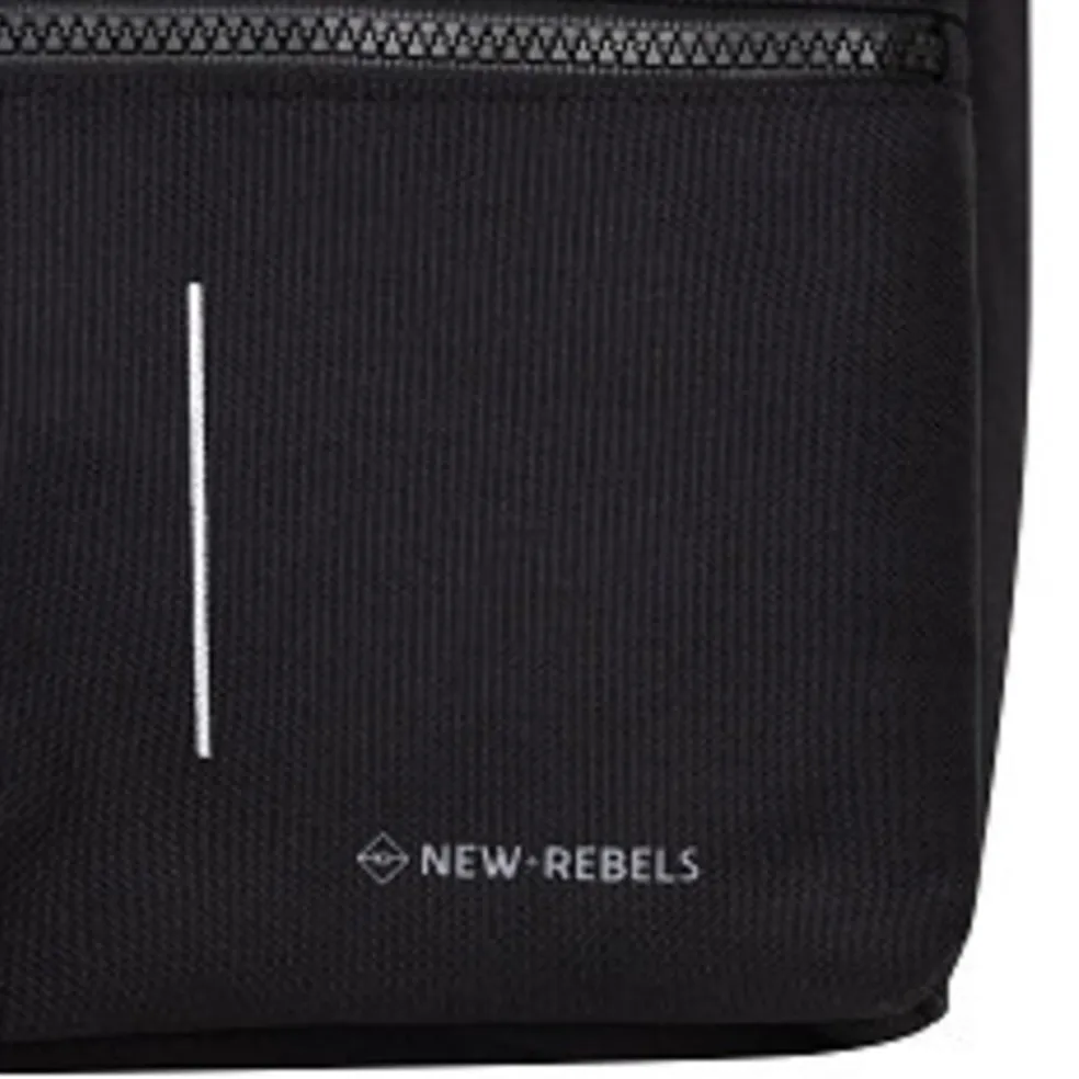 New Rebels Valor Weverly School / Arbeitstasche Rucksack – 9,5 l Robustes 900D-Polyester 4 Fächer Laptopfach 14” Wasserabweisend Black Stone