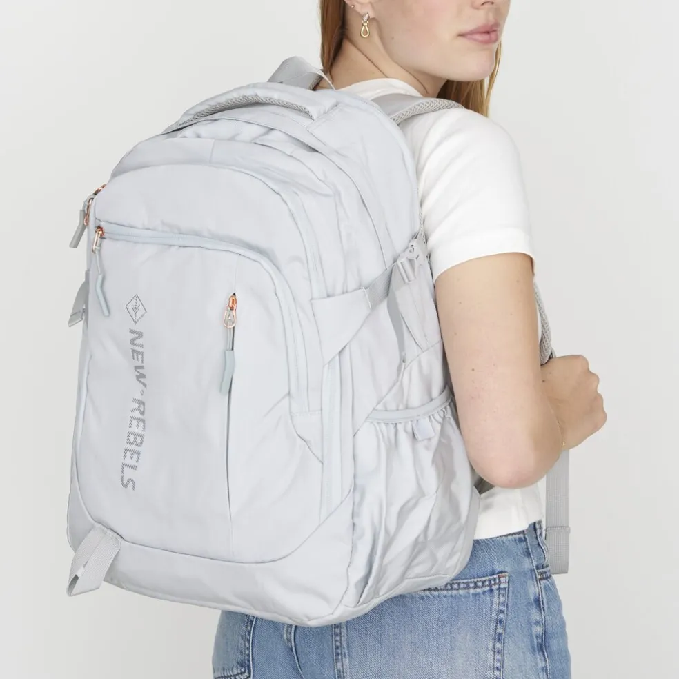 New Rebels Vince Baldwin Hellgrau 33L Rucksack Wasserabweisend Laptop 15.6"