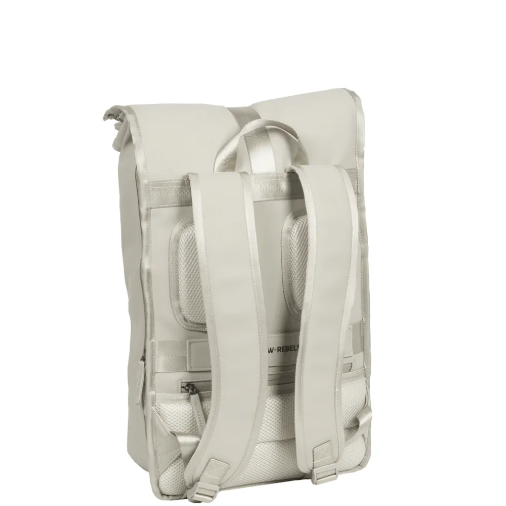 New Rebels William Baltimore Beige 13L Rolltop Rucksack Wasserabweisend Laptop 14"