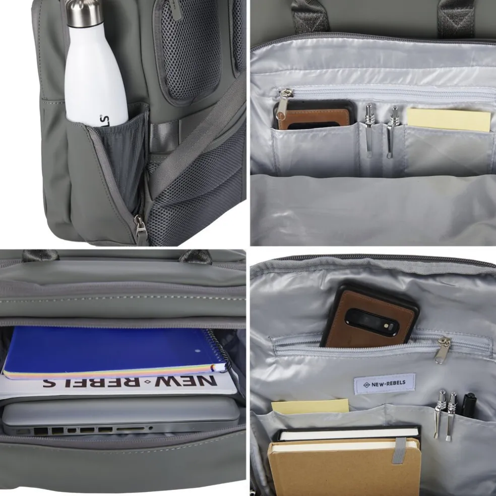 New Rebels William Milwaukee Anthrazit 18L Rucksack Wasserabweisend Laptop 15.6"