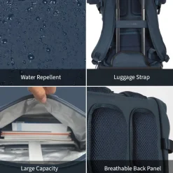 New Rebels William Riverside Marineblau 19L Rucksack Wasserabweisend Laptop15.6